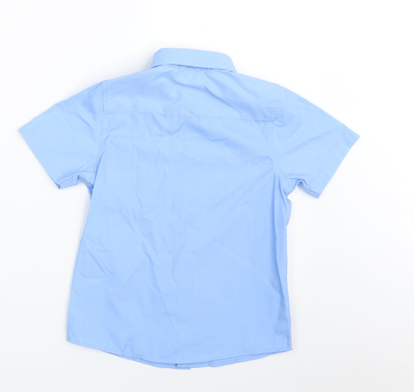 TU Boys Blue  Polyester Basic Button-Up Size 7 Years Collared Button
