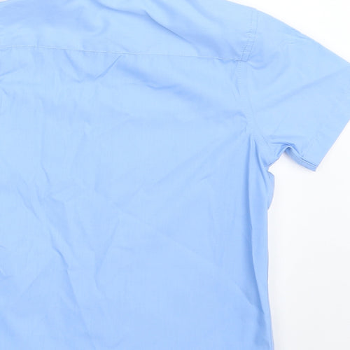 TU Boys Blue  Polyester Basic Button-Up Size 7 Years Collared Button