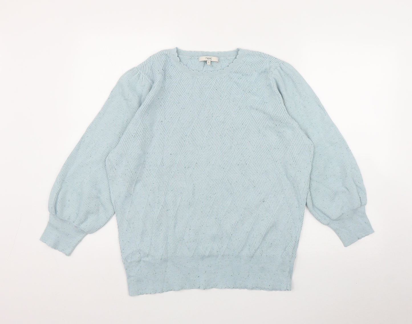 NEXT Womens Blue Round Neck  Polyester Pullover Jumper Size 18