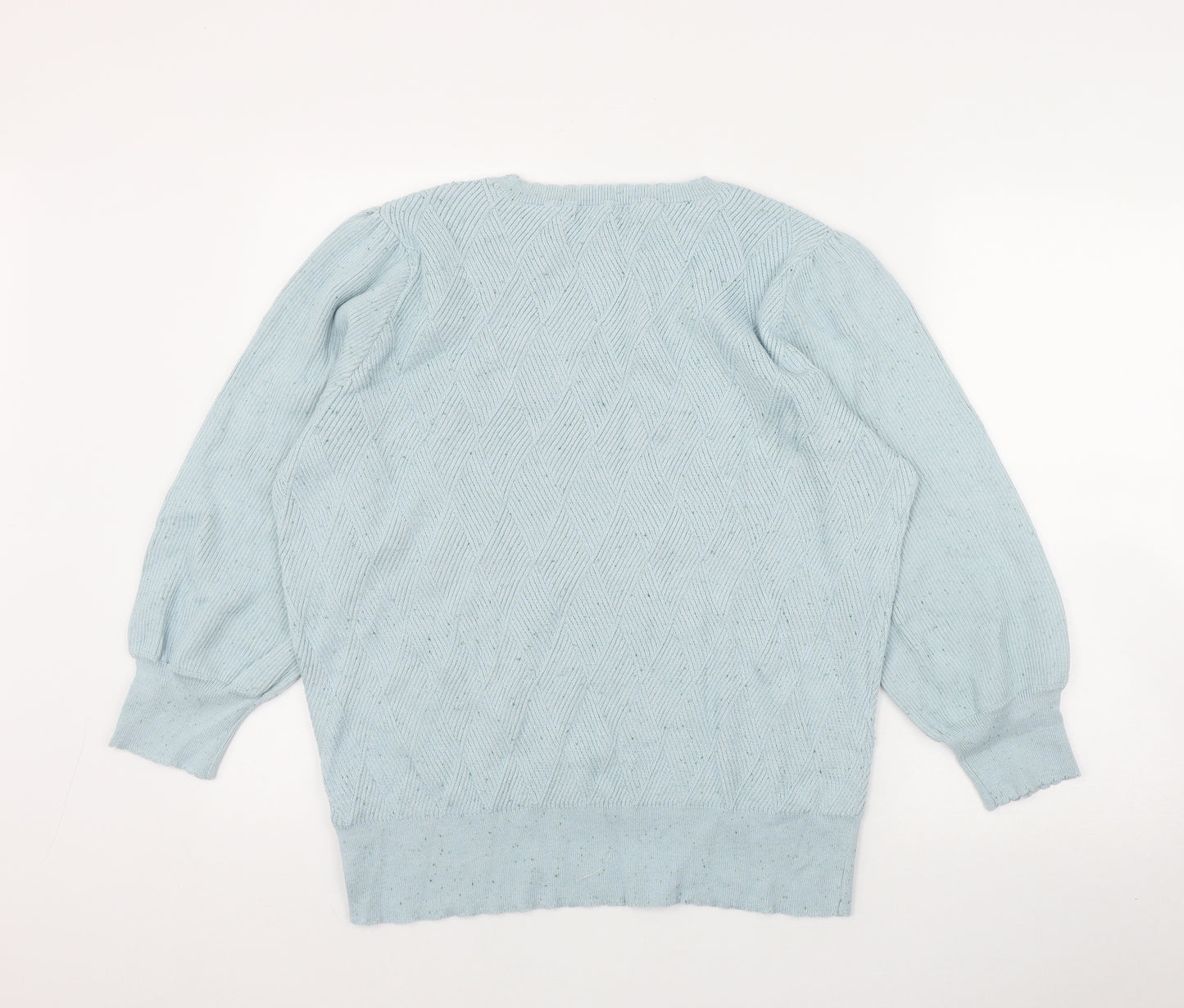 NEXT Womens Blue Round Neck  Polyester Pullover Jumper Size 18