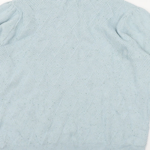 NEXT Womens Blue Round Neck  Polyester Pullover Jumper Size 18