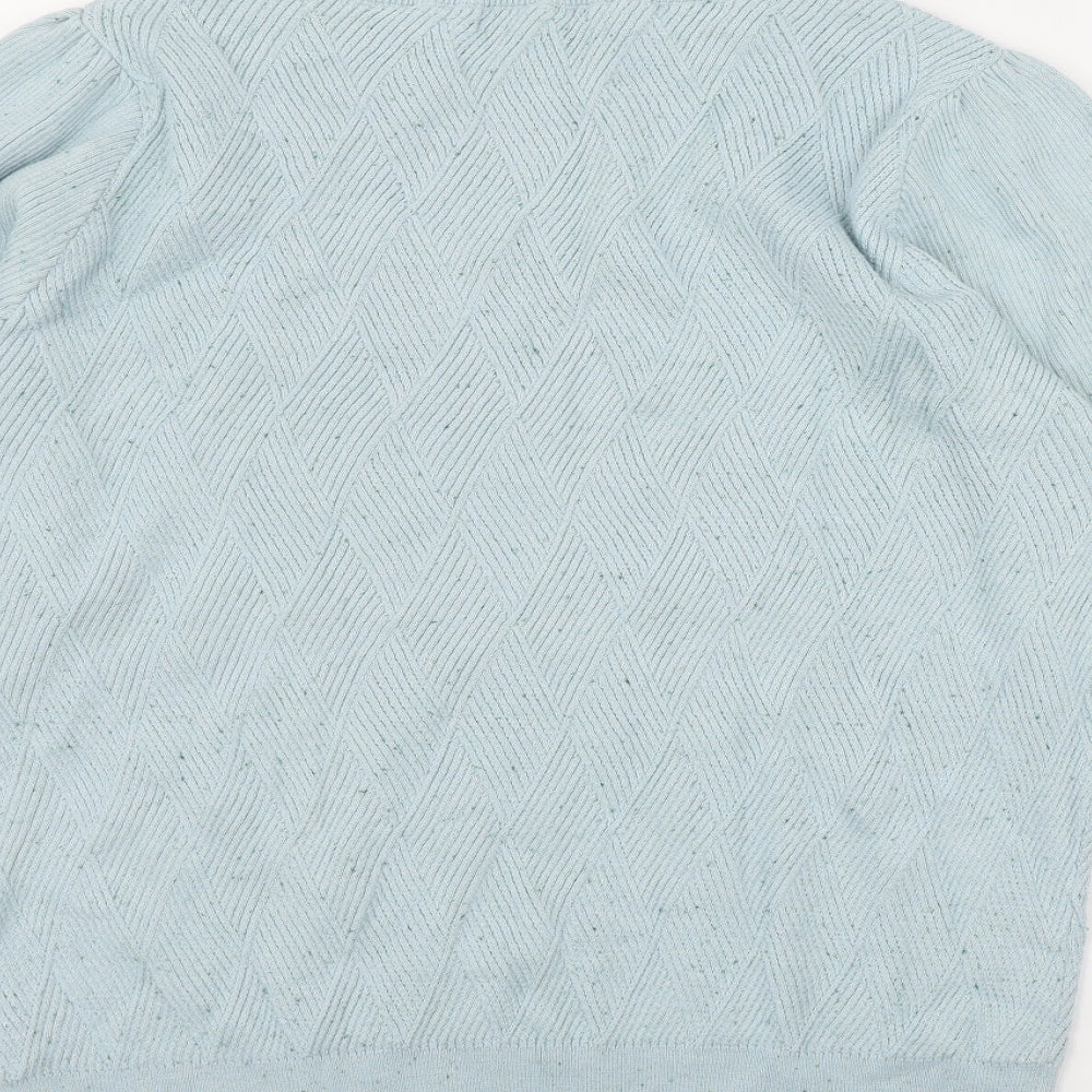 NEXT Womens Blue Round Neck  Polyester Pullover Jumper Size 18