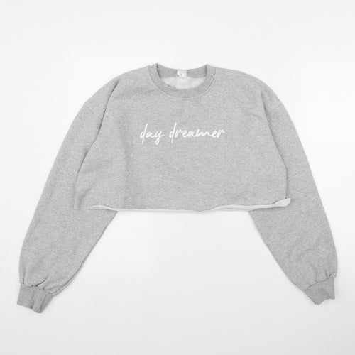 Preworn Womens Grey  Cotton Pullover Sweatshirt Size M   - 'Day Dreamer'