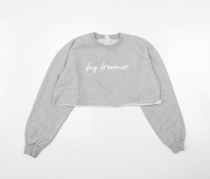 Preworn Womens Grey  Cotton Pullover Sweatshirt Size M   - 'Day Dreamer'