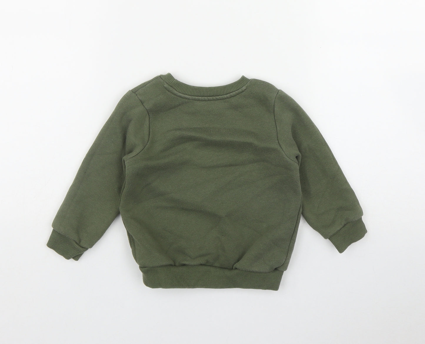 Primark Baby Green  Cotton Pullover Jumper Size 18-24 Months   - 'Kindness Crew'