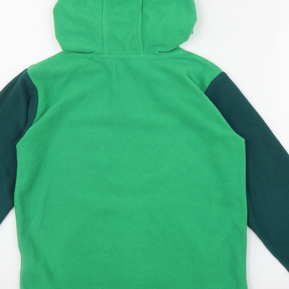 Mountain Warehouse Boys Green  Polyester Pullover Hoodie Size 9-10 Years  Zip