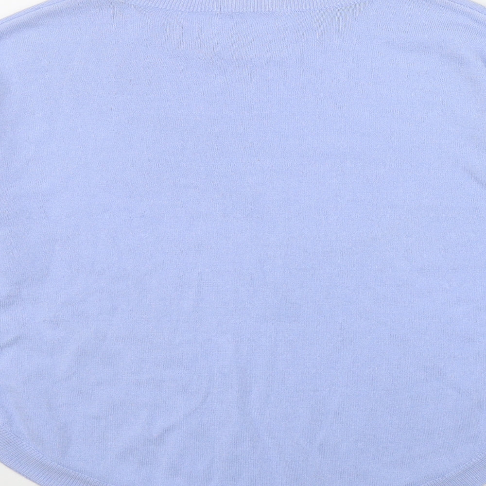 TU Womens Purple Round Neck  Acrylic Pullover Jumper Size 10