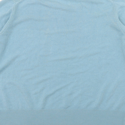 Marks and Spencer Womens Blue Round Neck  Acrylic Pullover Jumper Size 18