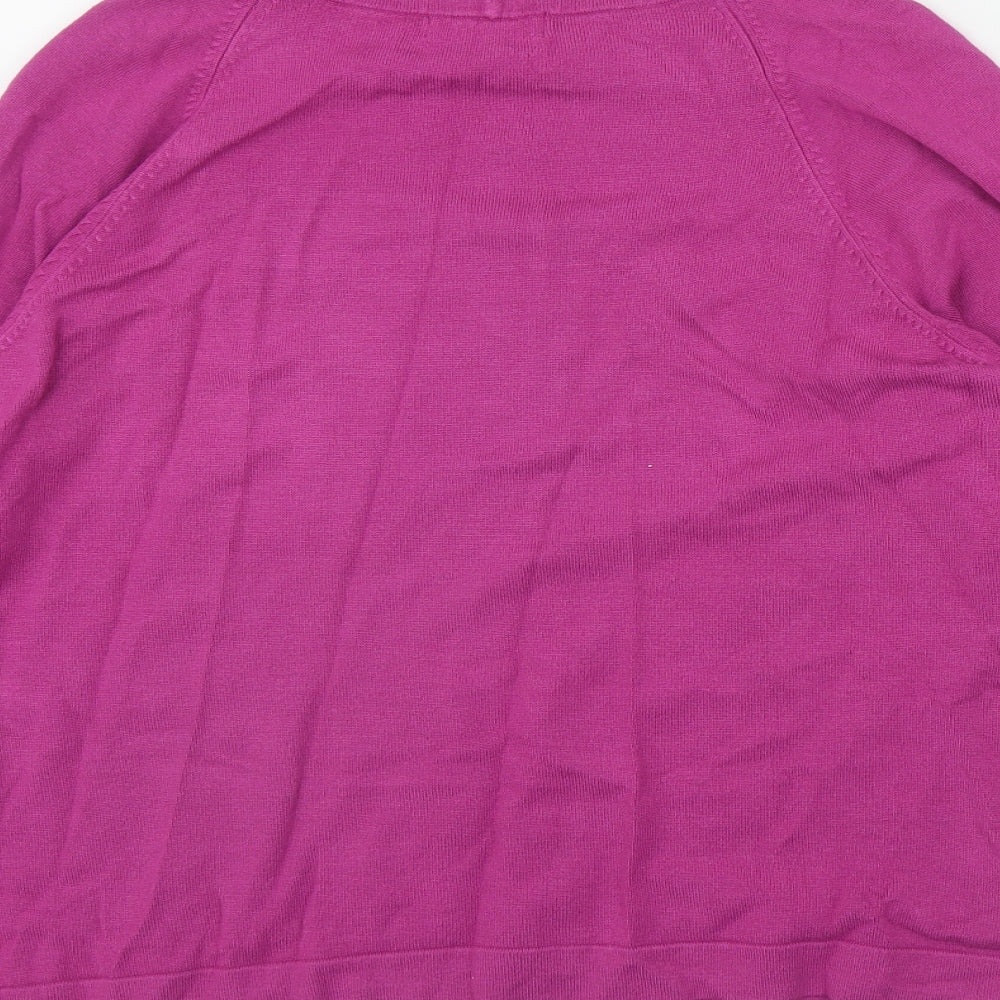 Austin Reed Womens Pink Square Neck  Viscose Pullover Jumper Size XL