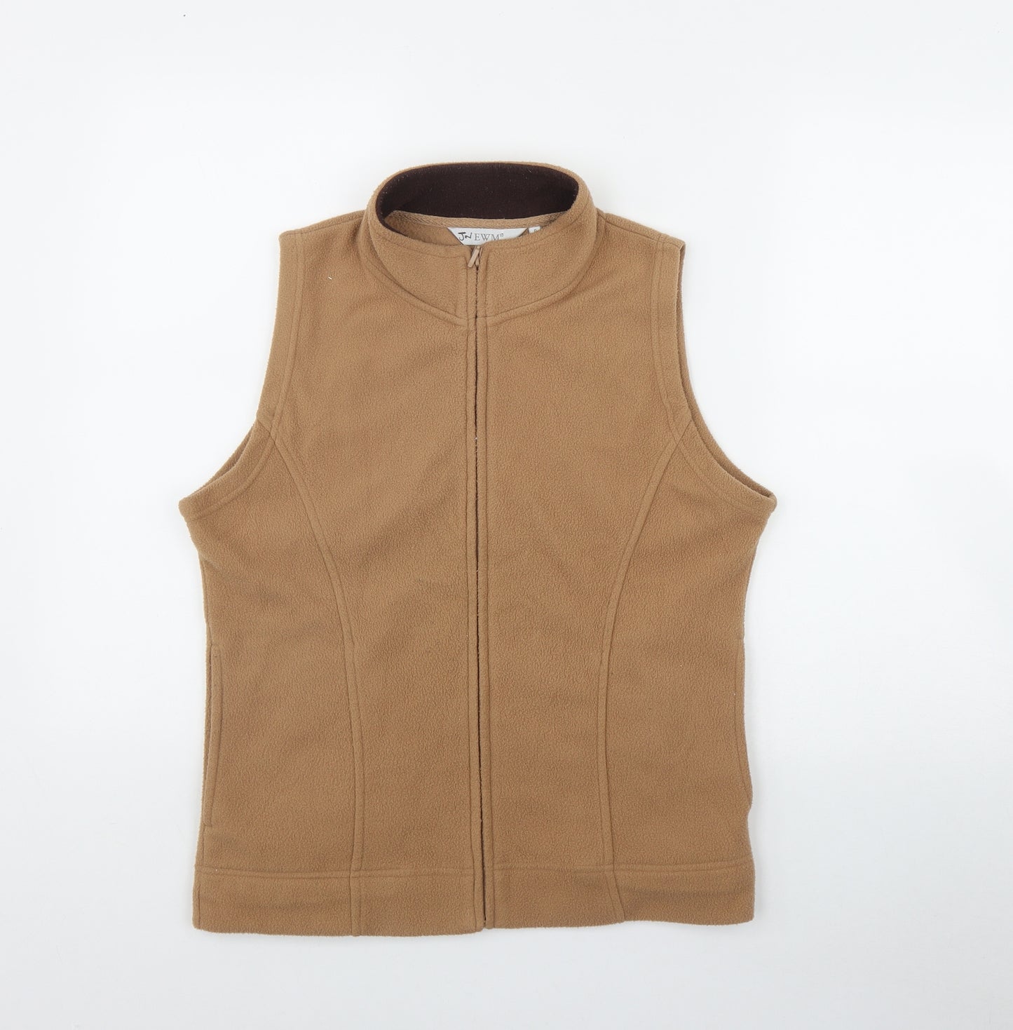 Edinburgh Woolen Mill  Womens Brown   Jacket Waistcoat Size S  Zip