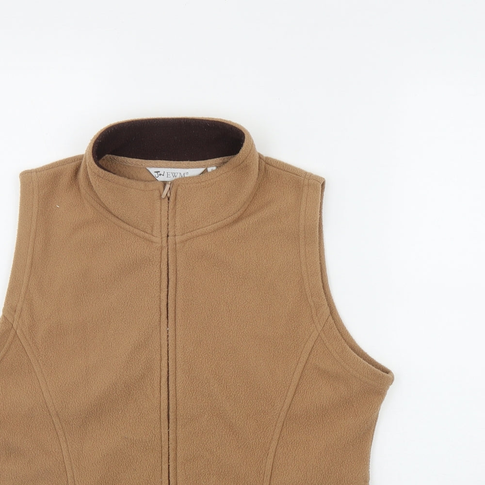 Edinburgh Woolen Mill  Womens Brown   Jacket Waistcoat Size S  Zip