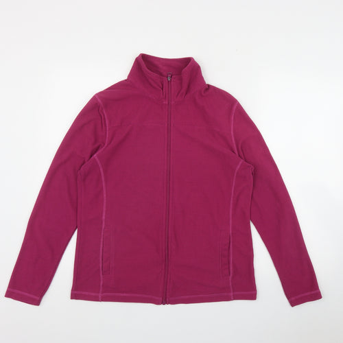 Loungewear Womens Pink  Polyester Full Zip Sweatshirt Size S  Zip
