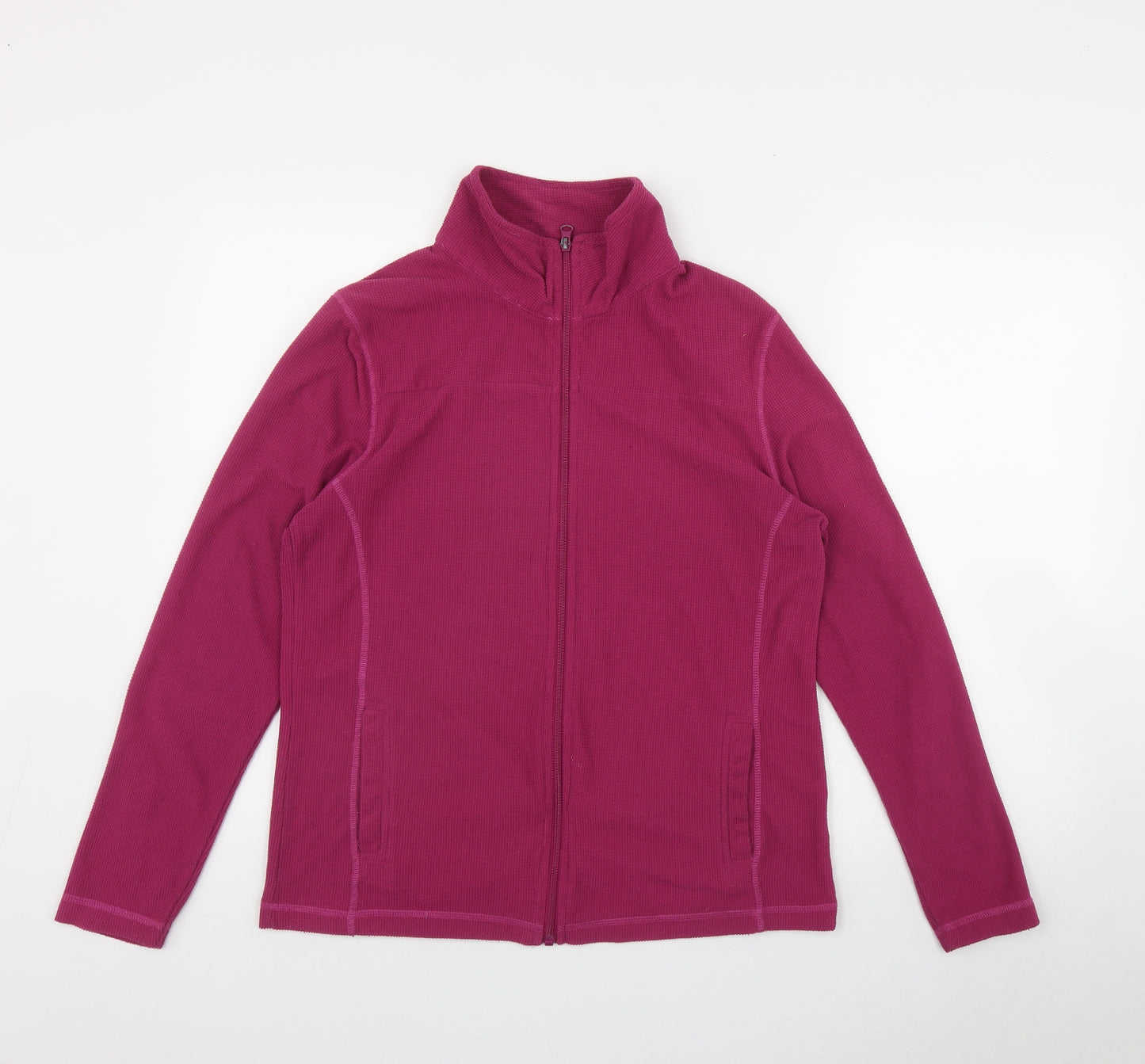 Loungewear Womens Pink  Polyester Full Zip Sweatshirt Size S  Zip