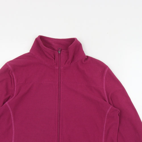 Loungewear Womens Pink  Polyester Full Zip Sweatshirt Size S  Zip