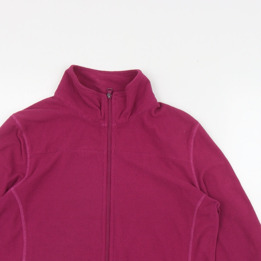 Loungewear Womens Pink  Polyester Full Zip Sweatshirt Size S  Zip