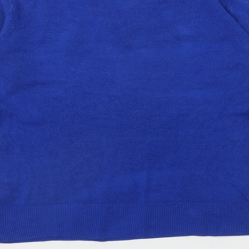 Atmosphere Womens Blue V-Neck  Acrylic Pullover Jumper Size 8