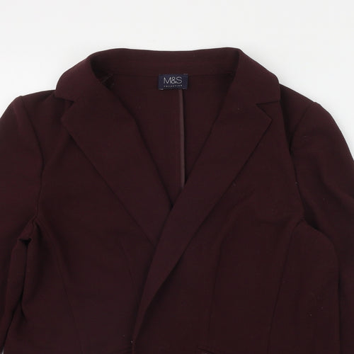 Marks and Spencer Womens Red   Jacket Blazer Size 14
