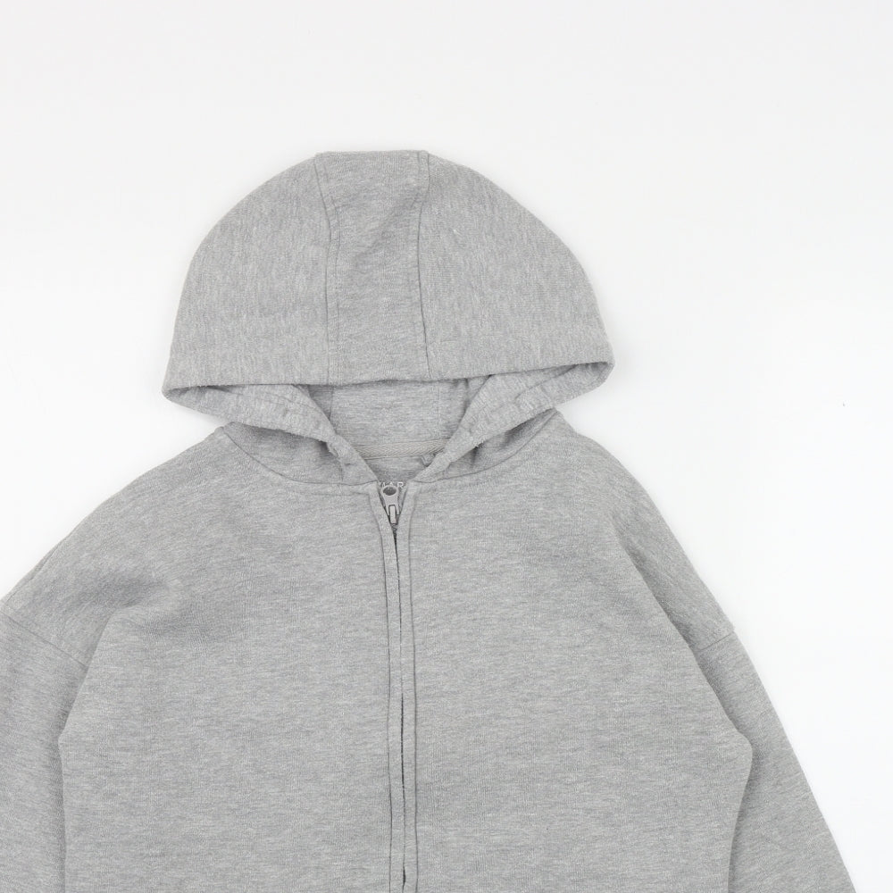 Primark Boys Grey  Cotton Full Zip Hoodie Size 10-11 Years  Zip