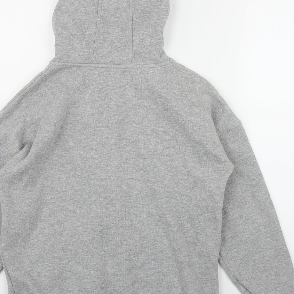 Primark Boys Grey  Cotton Full Zip Hoodie Size 10-11 Years  Zip