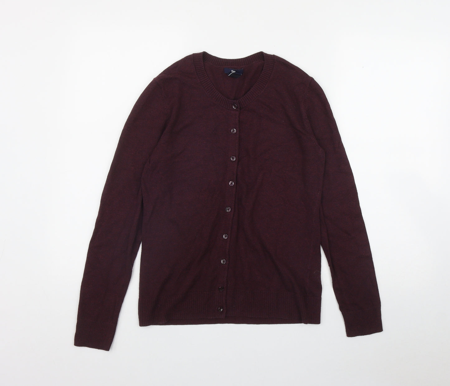 Gap Womens Red Round Neck  Cotton Cardigan Jumper Size M