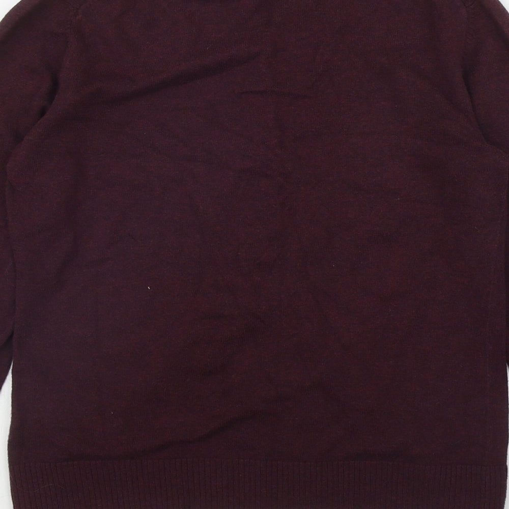 Gap Womens Red Round Neck  Cotton Cardigan Jumper Size M