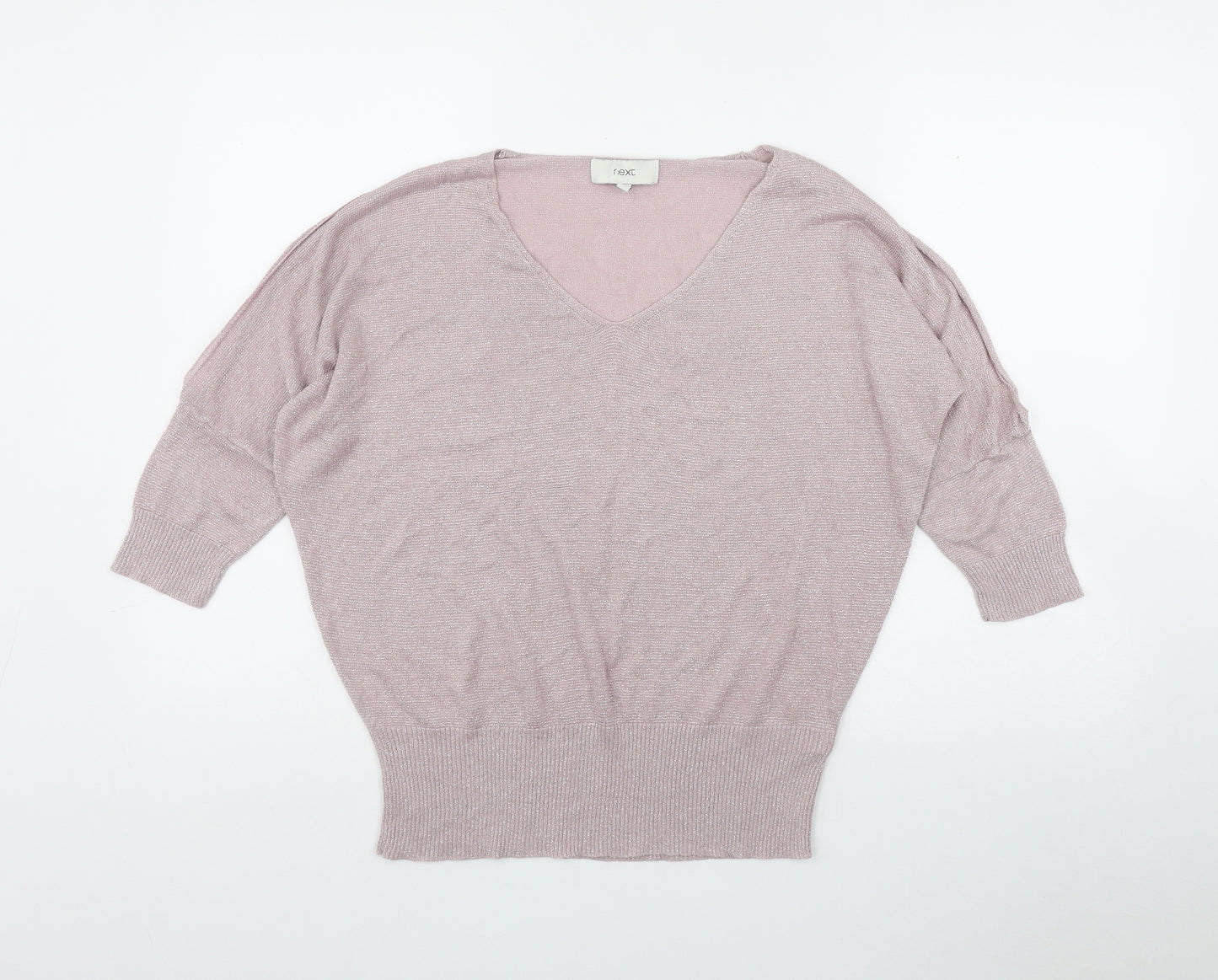 NEXT Womens Pink  Viscose Basic T-Shirt Size 18 Round Neck