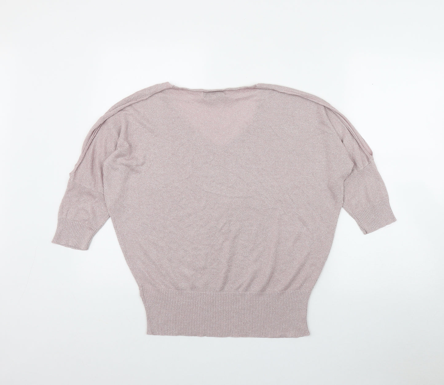 NEXT Womens Pink  Viscose Basic T-Shirt Size 18 Round Neck