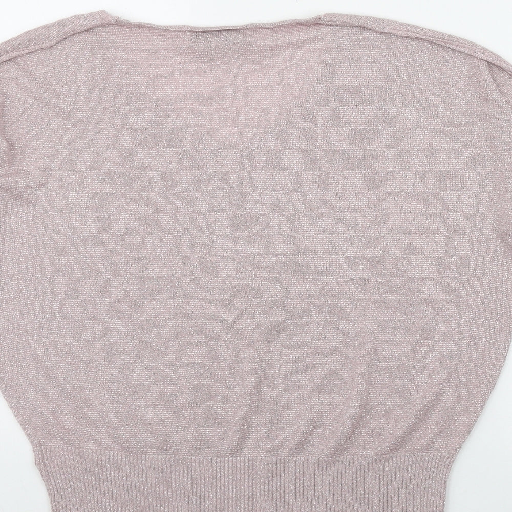 NEXT Womens Pink  Viscose Basic T-Shirt Size 18 Round Neck