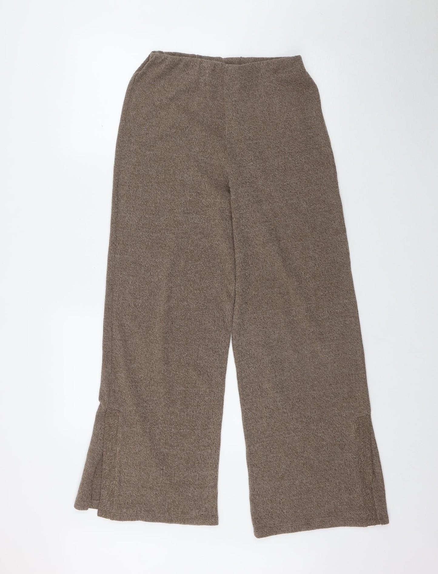 Zara Womens Brown  Viscose Trousers  Size 10 L31 in Regular