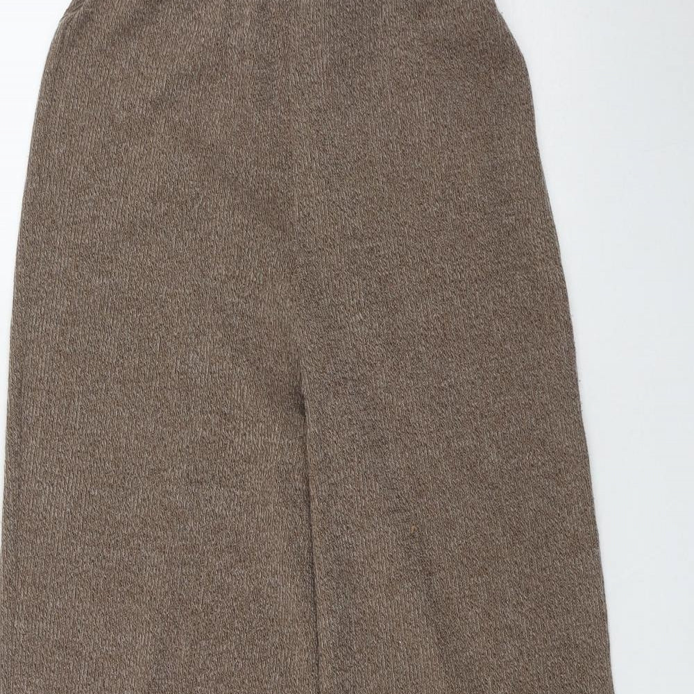 Zara Womens Brown  Viscose Trousers  Size 10 L31 in Regular