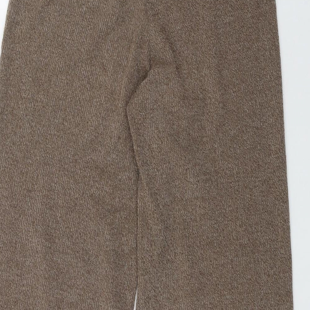Zara Womens Brown  Viscose Trousers  Size 10 L31 in Regular