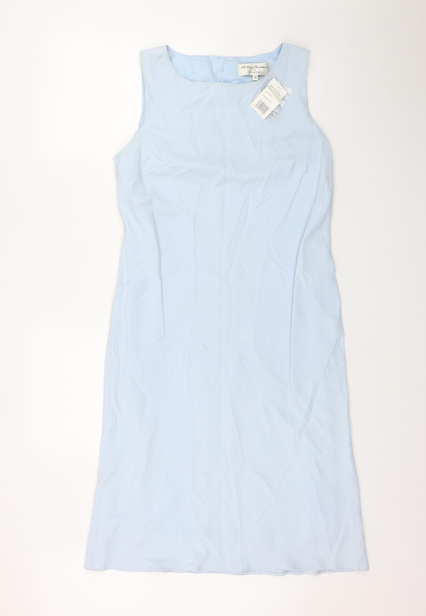 Phase Eight Womens Blue  Polyester A-Line  Size 12  Scoop Neck Button