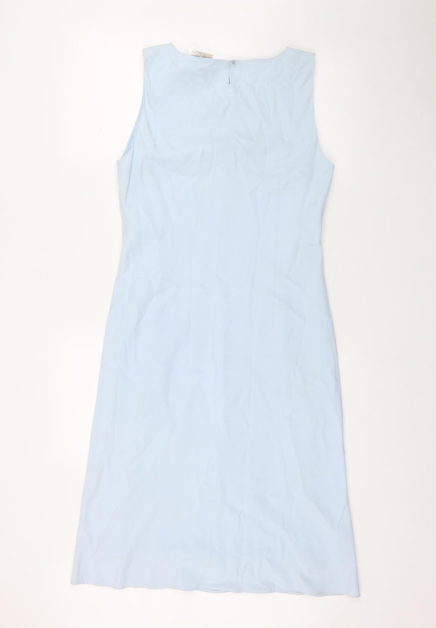 Phase Eight Womens Blue  Polyester A-Line  Size 12  Scoop Neck Button