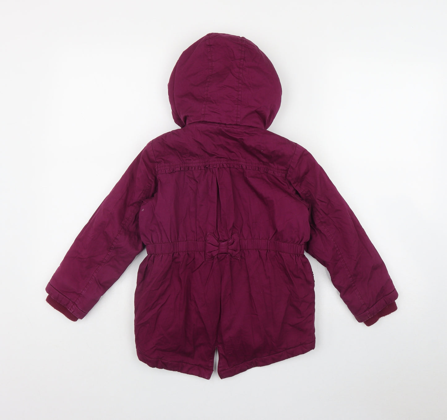 Nutmeg Girls Pink   Parka Coat Size 5-6 Years  Zip
