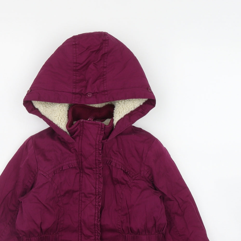 Nutmeg Girls Pink   Parka Coat Size 5-6 Years  Zip