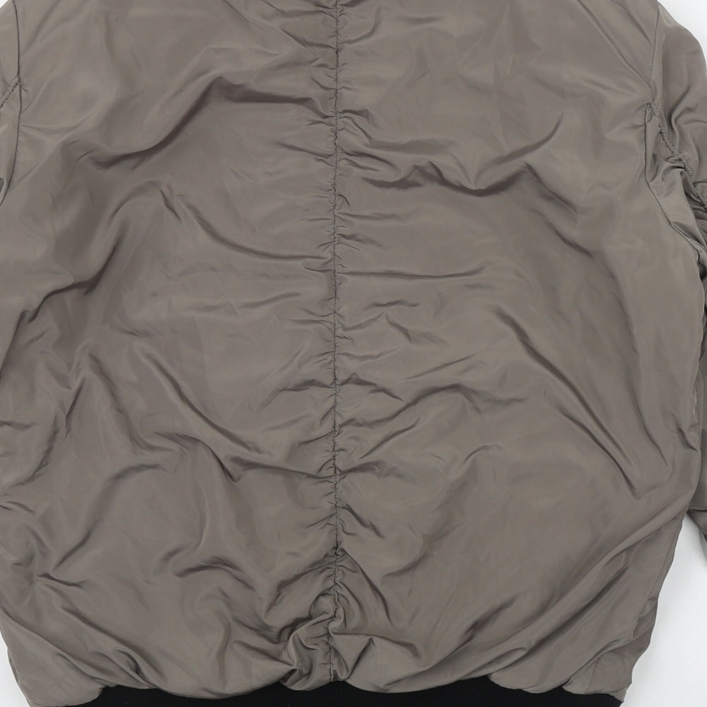 Sixth June Mens Grey   Bomber Jacket Jacket Size L  Zip