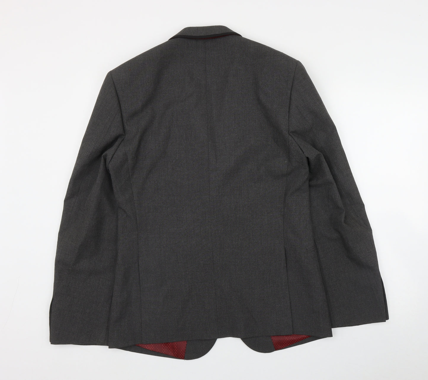 Burton Mens Grey  Polyester Jacket Suit Jacket Size M