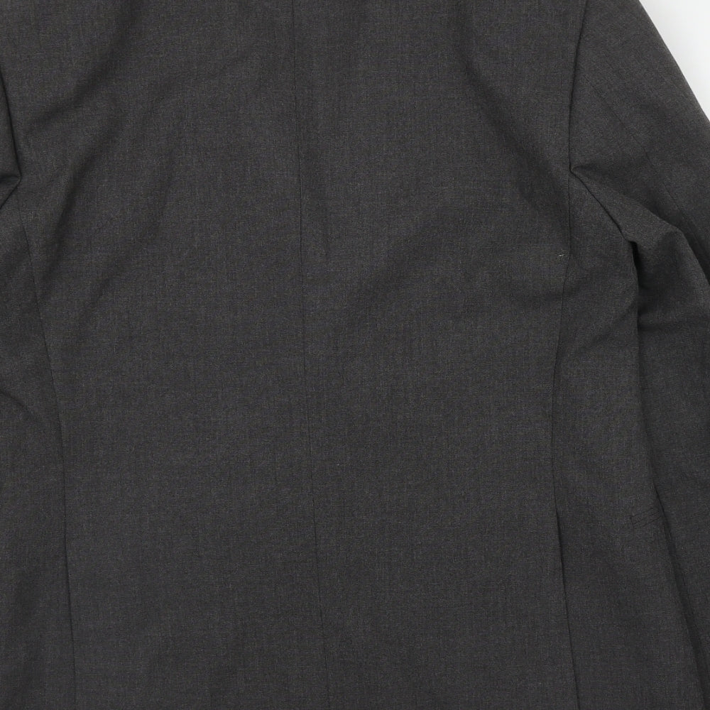 Burton Mens Grey  Polyester Jacket Suit Jacket Size M