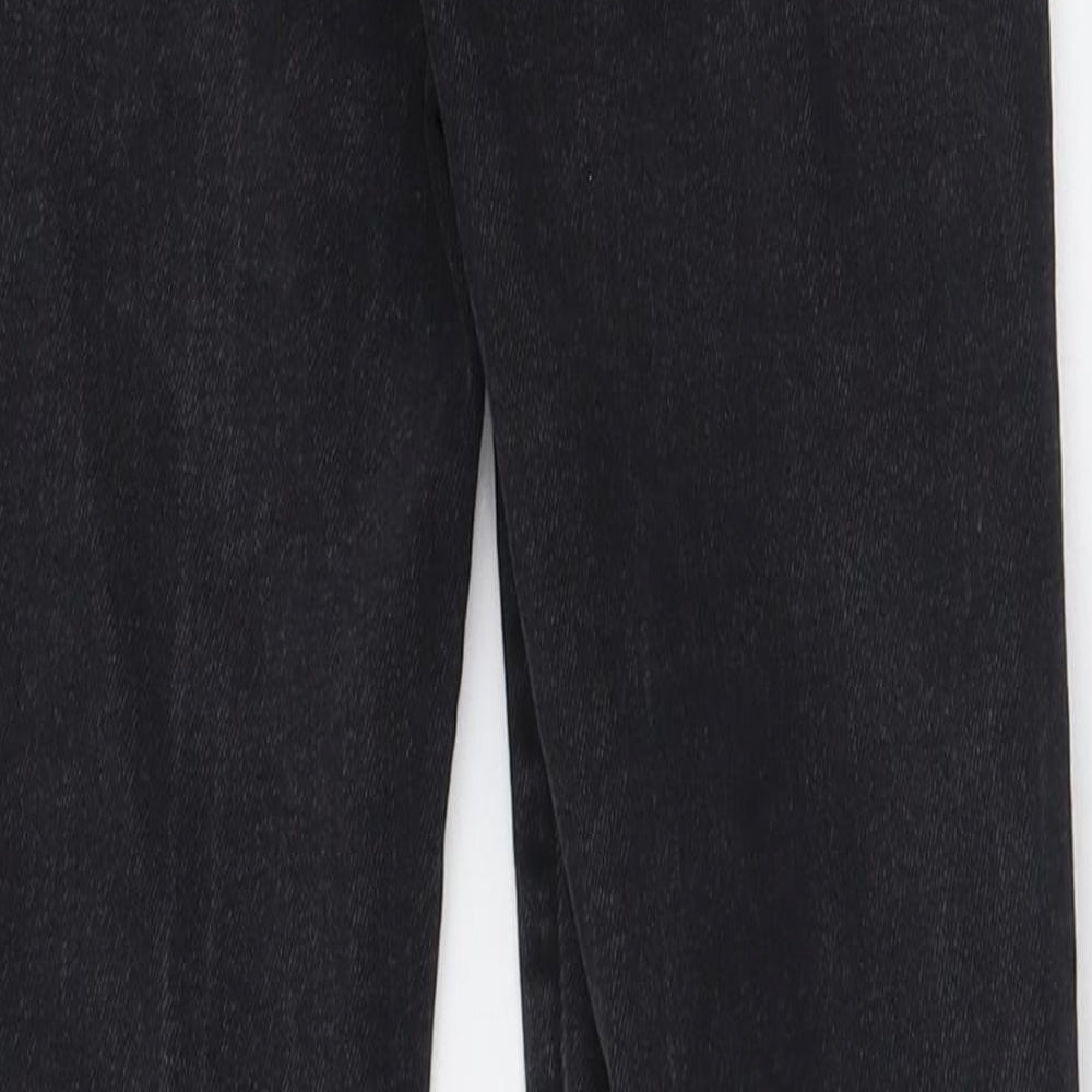 Primark Womens Black  Cotton Straight Jeans Size 4 L27 in Regular Button