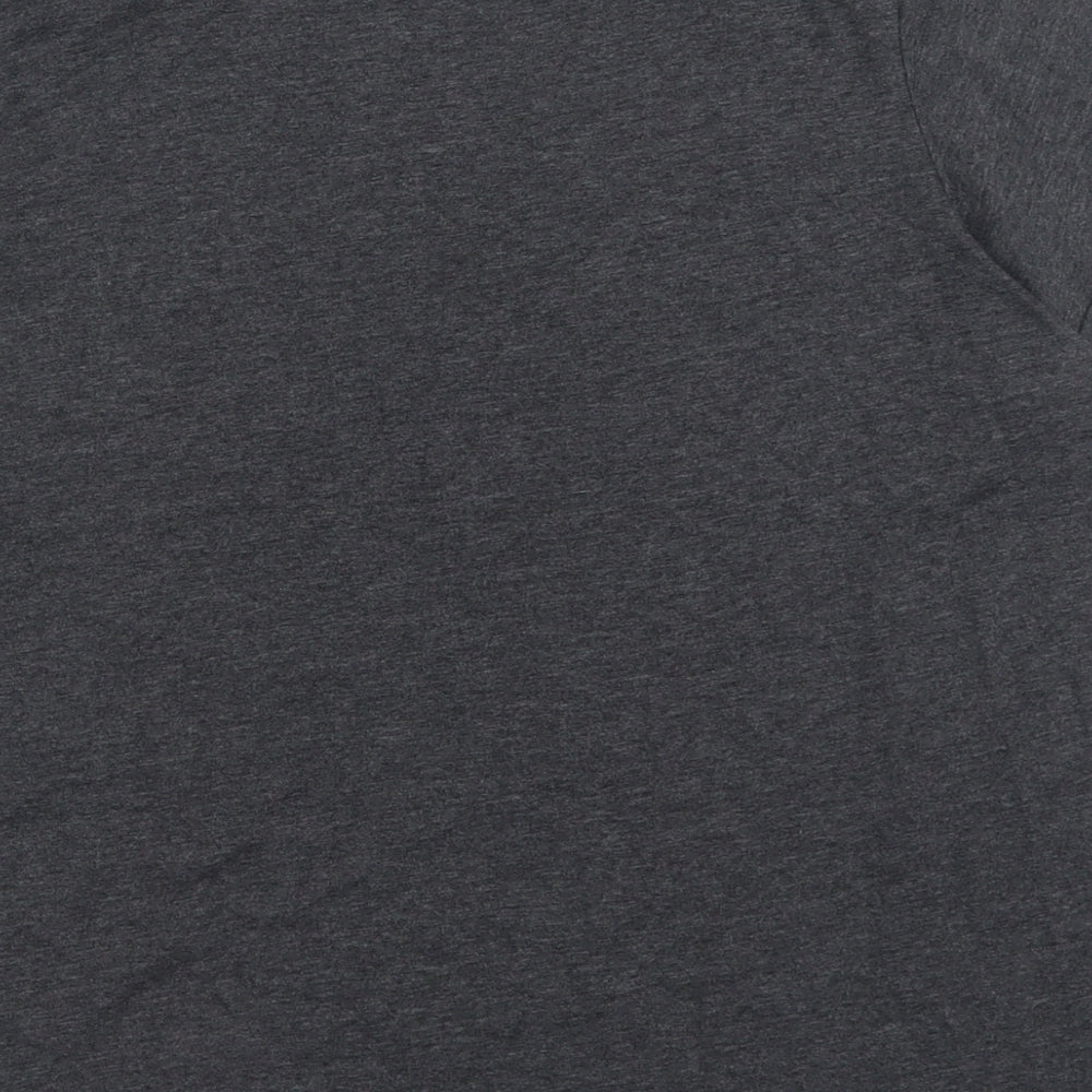 George Womens Grey  Cotton Basic T-Shirt Size L Crew Neck - Lucky