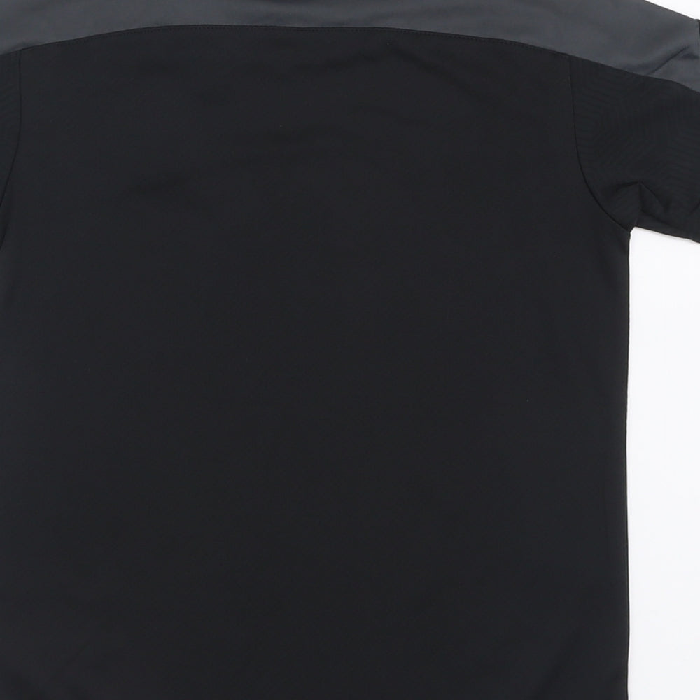 PUMA Boys Black  Polyester Basic T-Shirt Size 9-10 Years Crew Neck Pullover - New Castle United Football Club
