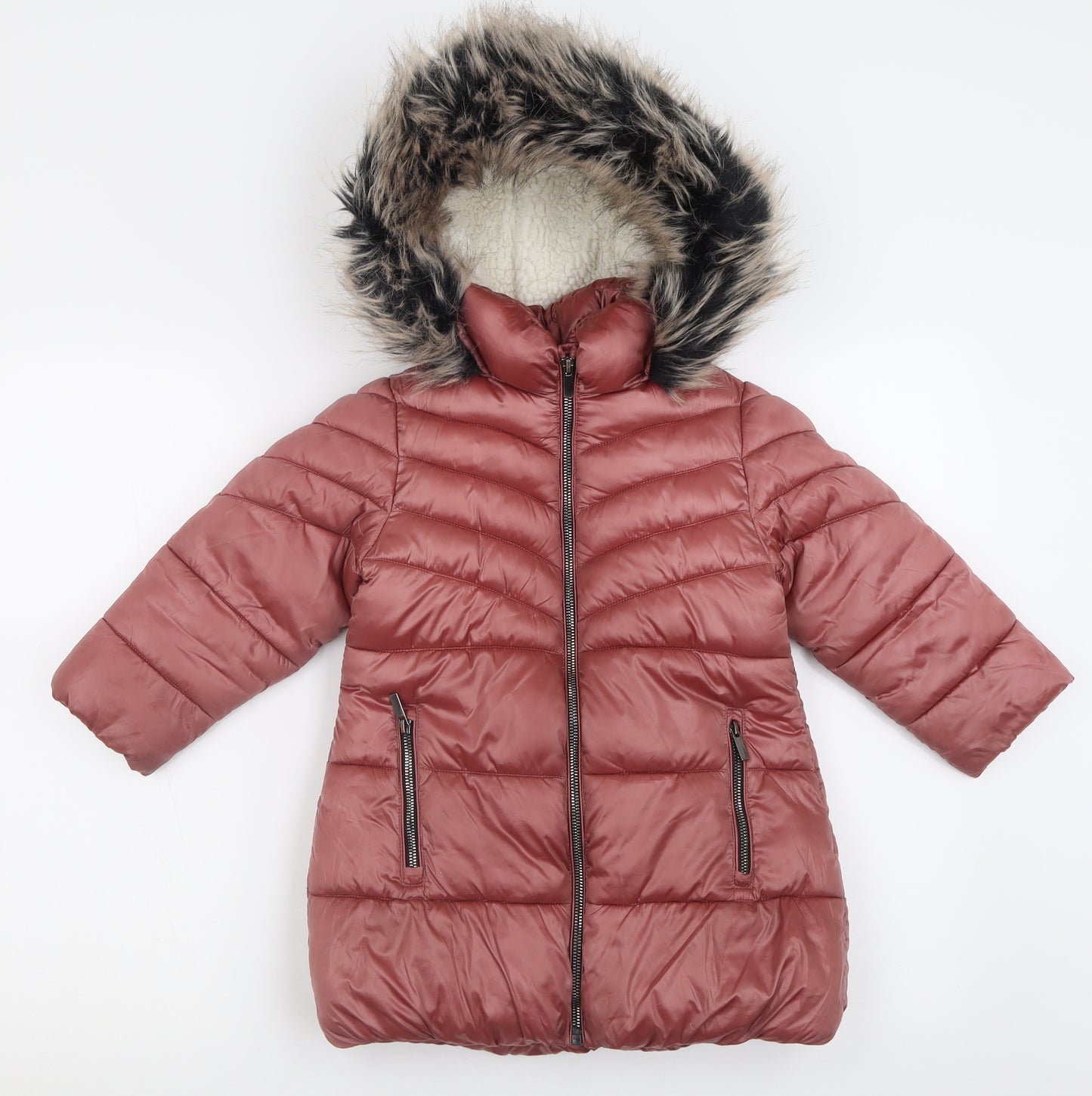NEXT Girls Pink   Basic Coat Coat Size 4 Years  Zip