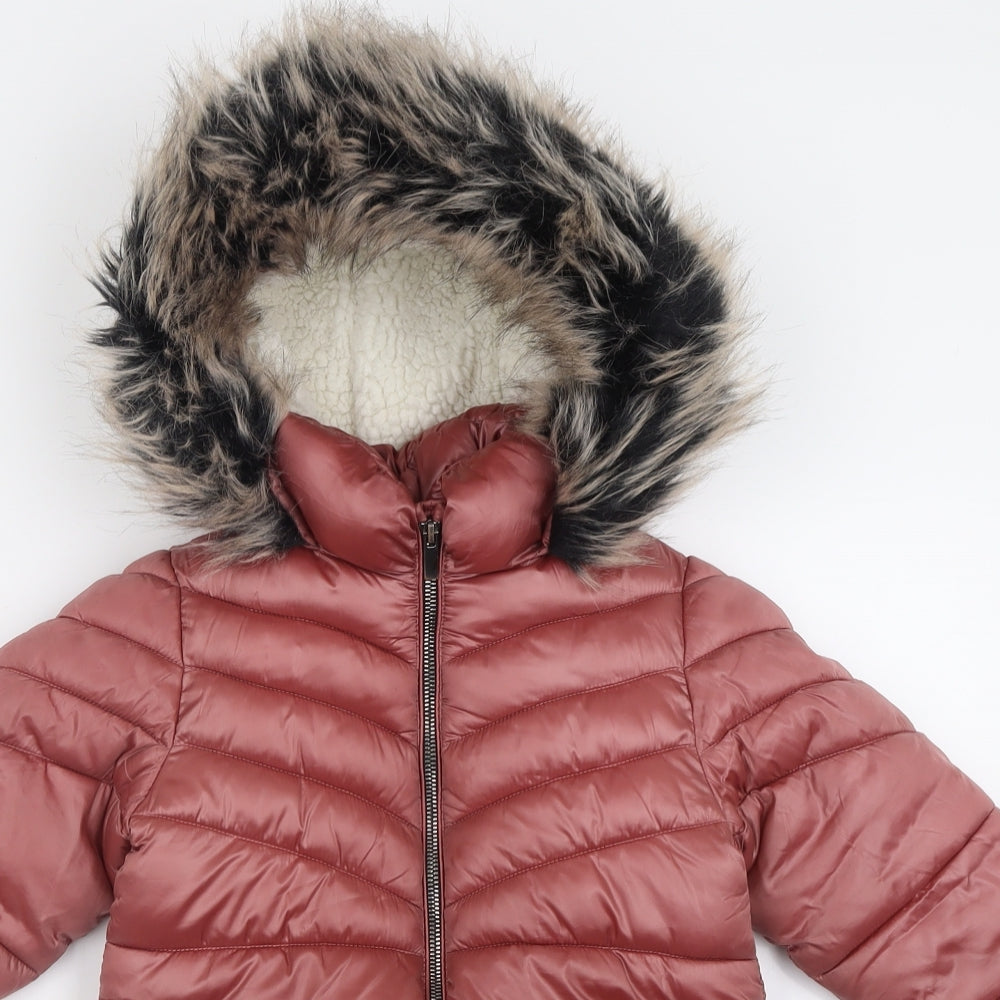 NEXT Girls Pink   Basic Coat Coat Size 4 Years  Zip