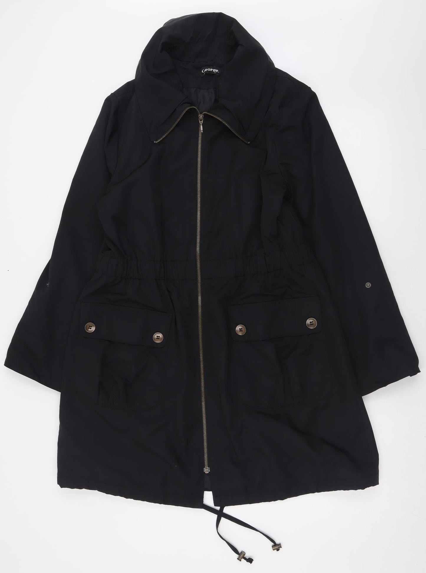 George Womens Black   Jacket Coat Size 16  Zip