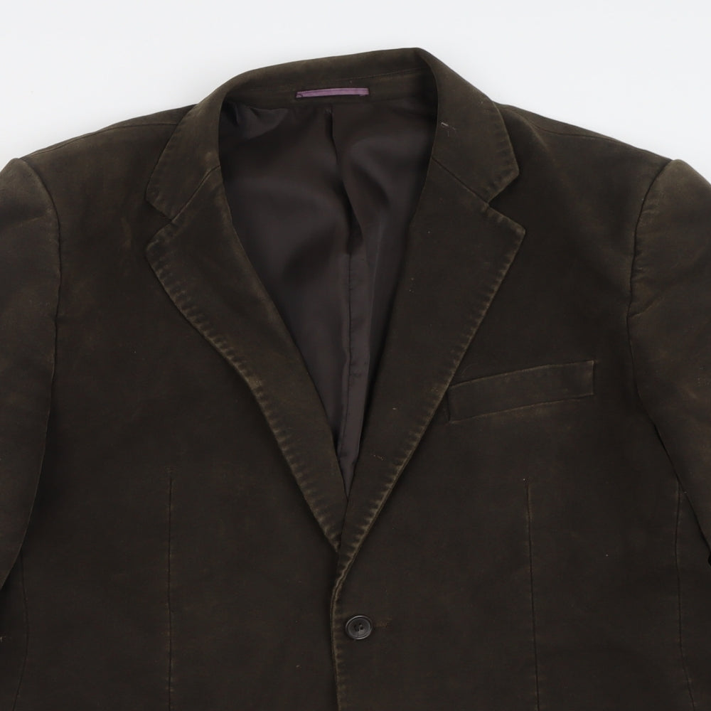 Cedar Wood State Mens Brown  Cotton Jacket Suit Jacket Size 42