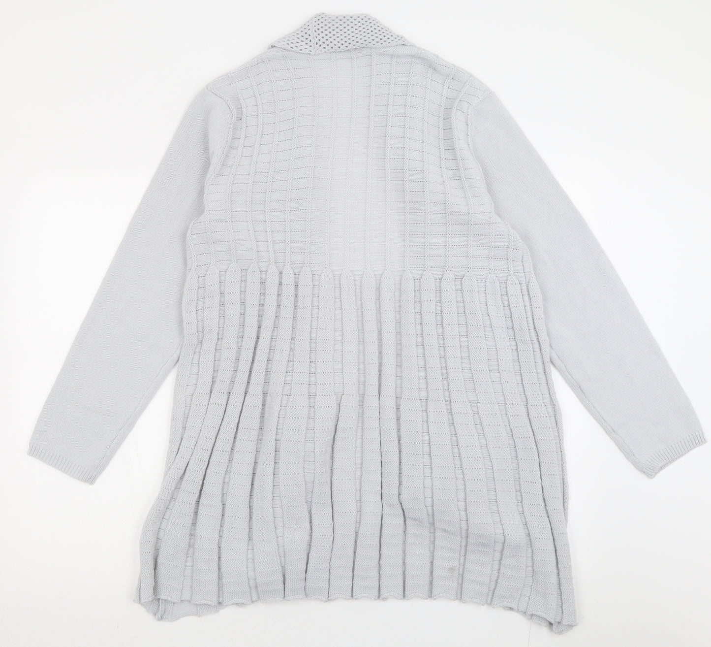 Damart Womens Grey V-Neck  Acrylic Cardigan Jumper Size 10