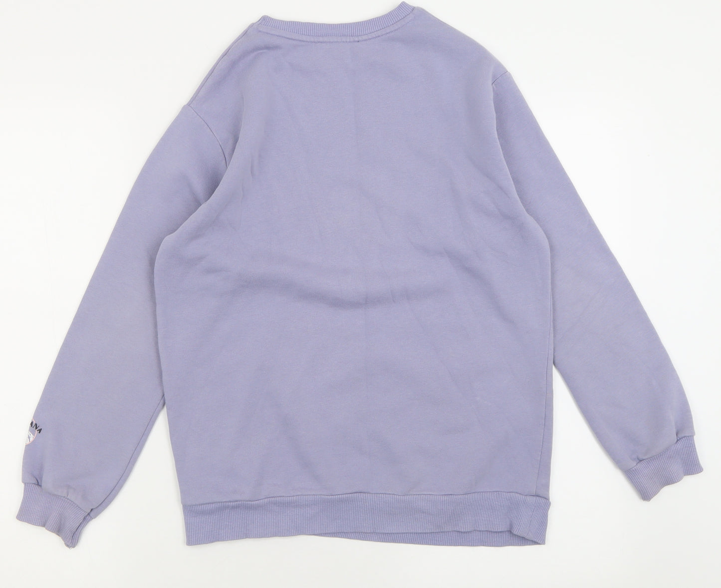 New Look Girls Purple  Cotton Pullover Sweatshirt Size 10-11 Years  Pullover - Montana