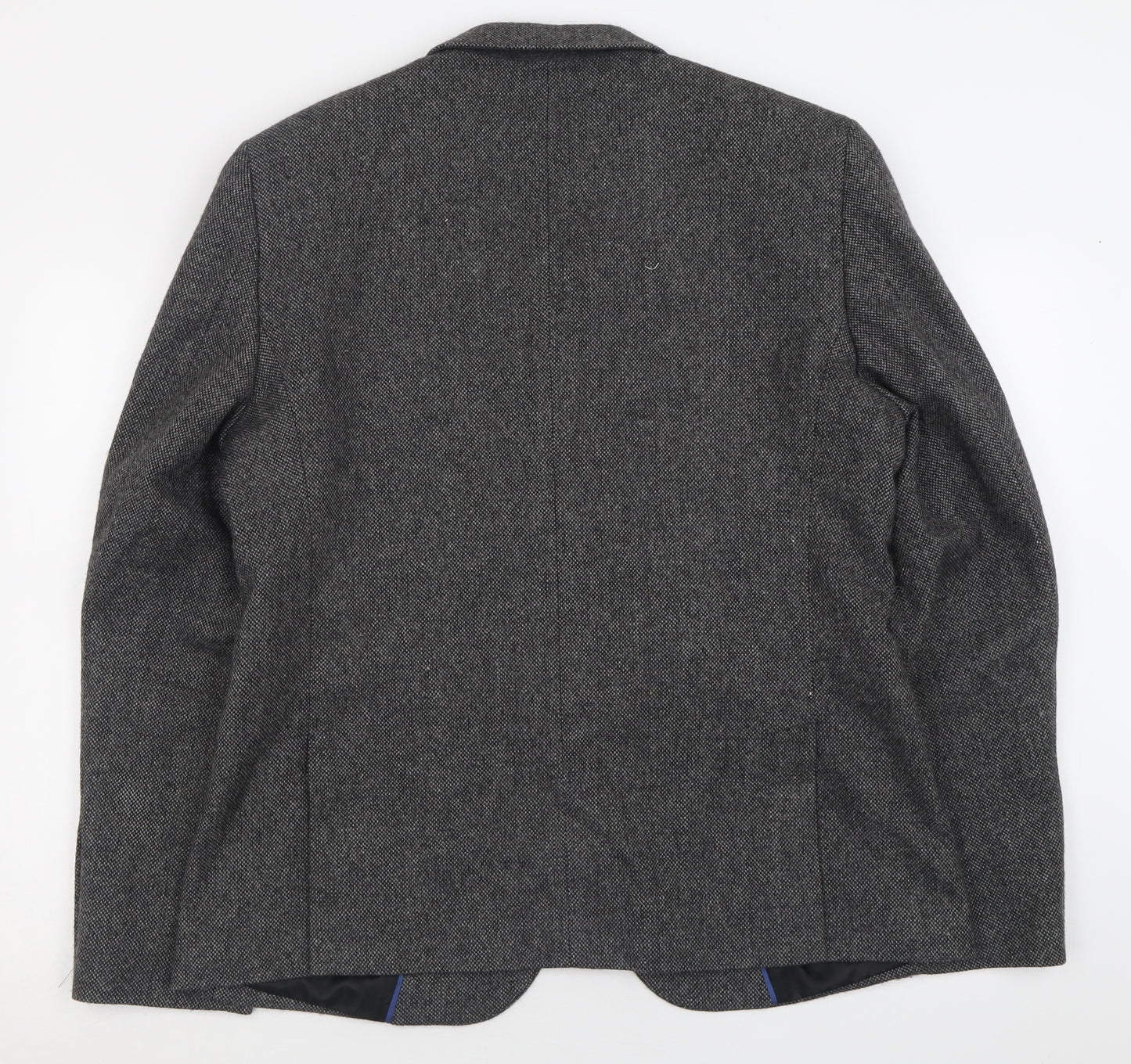 New Look Mens Grey  Wool Jacket Suit Jacket Size 42