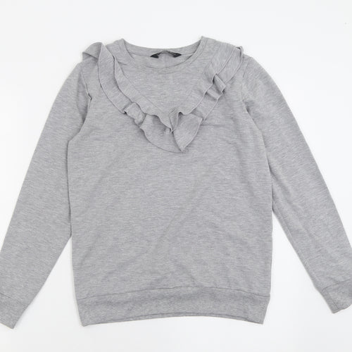 Dorothy Perkins Womens Grey  Polyester Pullover Sweatshirt Size 10  Pullover