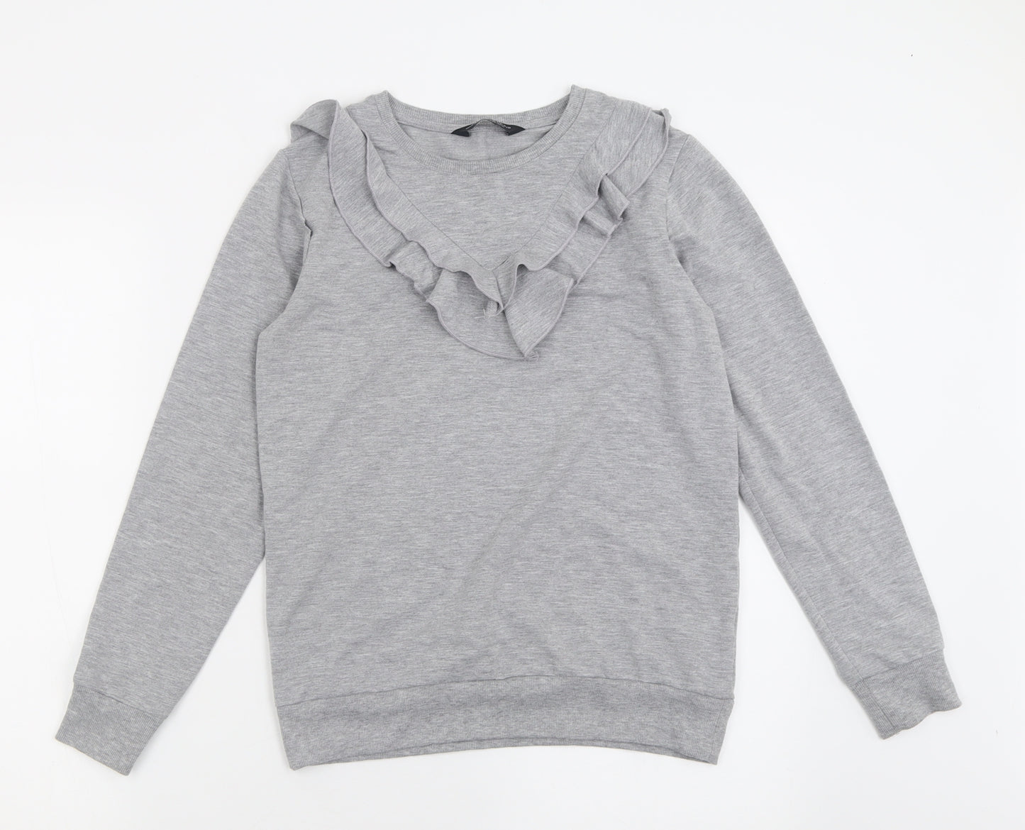 Dorothy Perkins Womens Grey  Polyester Pullover Sweatshirt Size 10  Pullover